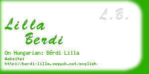 lilla berdi business card